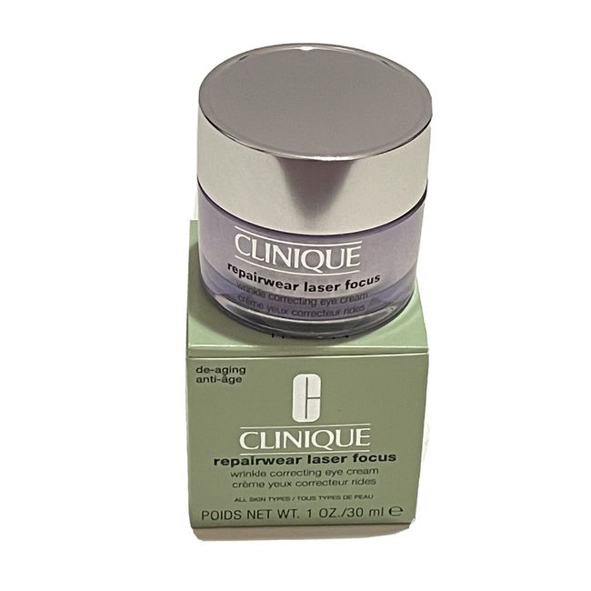 Clinique Repairwear Laser Focus Wrinkle Correcting Eye Cream 1oz New Boxed