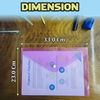 JMS we create smile A4 Translucent Stud Wallet (50 Pcs) Plastic Popper Document Wallets Waterproof, Clear Transparent Folder – Plastic Popper Wallet with Button Closure (Purple)