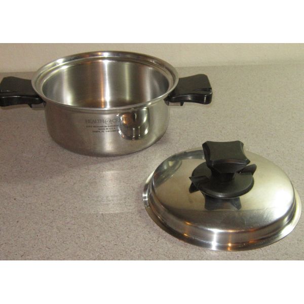 HEALTH CRAFT 1.5 Qt SAUCEPAN Stock Pot w/VENTED LID 5-Ply Nicromium Surgical S.S