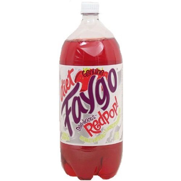 Faygo Redpop diet strawberry flavor soda, 2-liter plastic bottle by National Beverage Corp.