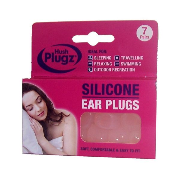 Hush 7 Pairs Plugz Silicone Earplugs - Pack of 7