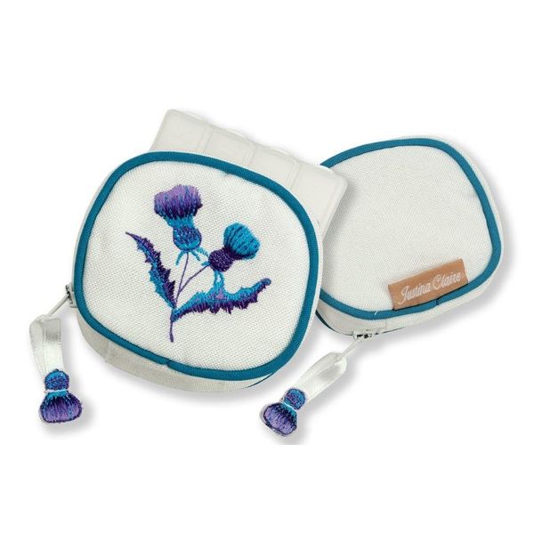 Pill Box Purse in a Scottish Thistle Bute Design