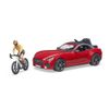 Bruder Roadster with Road Bicycle and Cyclist