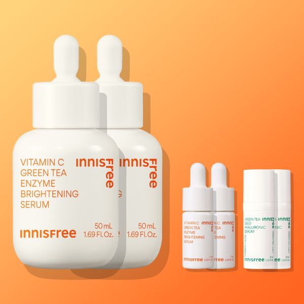 [Double Planning] Innisfree Vita C Green Tea Enzyme Blemish Toning Serum 50mL 2ea + Travel Kit