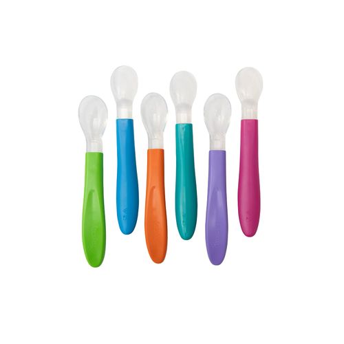 Mycey Silicone Weaning Spoon Set 2 Pack Pink&Purple