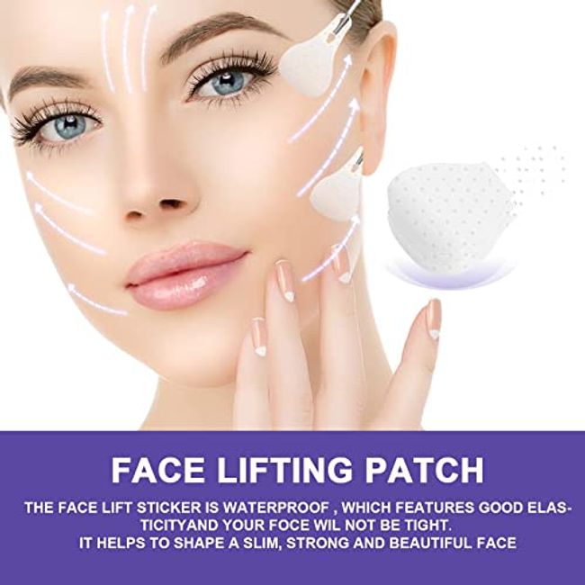 Face Lift Tape Invisible, Instant Face Lifting Tape Ultra-Thin Waterproof &  High Elasticity, Invisible Makeup Face Lift Tools for Hide Facial Wrinkles  and Lifting Saggy Skin, 40 Pcs white
