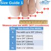 Chiroplax Toe Tubes Sleeves Protectors Cushions Fabric & Gel Lining Finger Toe Separator Tubing for Bunion Hammer Toe Callus Corn Blister (3 Pack, Medium)