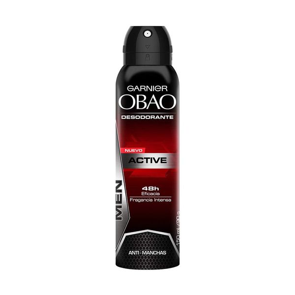 Obao Mens Active Deodorant Spray 150ml - Desodorante Activo Aerosol para Hombre (Pack of 1)