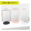 KRAVAS Multi Function LED Actress Mirror 360 Degree Angle Adjustable Vanity Mirror Desk Mirror (White)