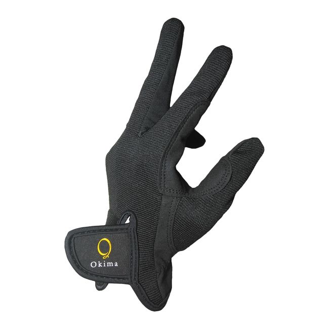 Okima Riding Gloves, Riding Gloves, Women's, Men's, Equestrian Gloves, Smartphone Compatible, (M, Black)