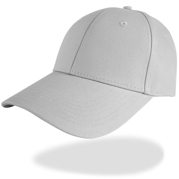 FVXYnnv Baseball Cap für Herren Damen Baumwolle Baseballkappe Basecap Sonnenschutz Sport Kappe für Golf Reisen Outdoor Laufen (Grau)