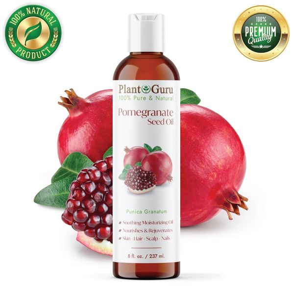 Pomegranate Seed Oil 8 oz. Cold Pressed Unrefined 100% Pure For Skin Face Hair