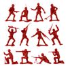 TimMee Processed Plastic Army Men 48pc Red Tim Mee Toy Soldier Figures USA Made