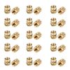 Stoooduo Insert Nuts 30pcs M3 Brass Nuts with Thread Knurling Brass Nuts for Female Threaded Inserts Brass Heat Set Inserts Embedded Nuts