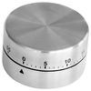 Fackelmann Kitchen Timer, Magnetic, 60 Min Duration, Stainless Steel, 6.2x3.5x6.2cm, Silver