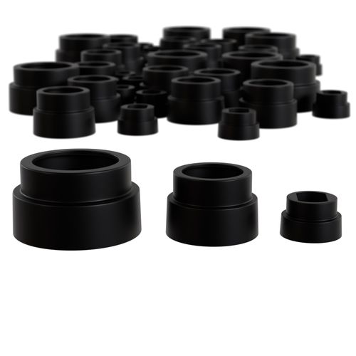 KastLite End Caps for T5 Tube Guards, Black, 96-Pack | Plastic Fluorescent/LED Light Bulb End Caps with Gas Release Channel | Made in USA