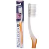 Royal Denta Silver Toothbrush with Soft Bristles for Sensitive Teeth, Double Bristle Length for Interdental Cleaning, Silver Particles to Prevent Bacteria, Yellow