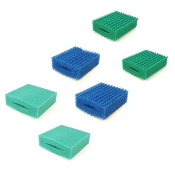 Pisces Compatible Oase Biotec 5.1/10.1 6 Pack Pond Filter Foam (2 x Fine, Medium, Coarse)
