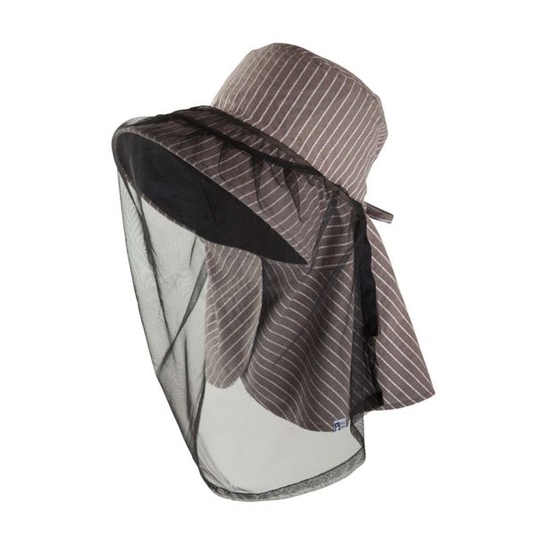 Uniworld NS-812 Nara Style Bug Hat with Packable Net Light Gray
