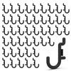 HUHOLE Pegboard Plastic Hooks, Designed for 1/4" Metal Pegboard Panel, Black, 200PC