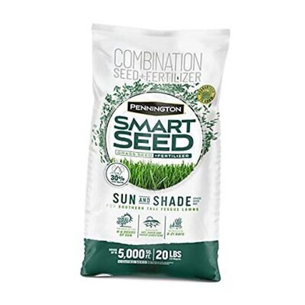 Smart Seed Sun and Shade Tall Fescue Grass Seed Mix for Southern 20 lb Modern