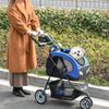 Dog Stroller 5 in 1 with Brakes Carrier Bag Mesh Windows for Small Animals