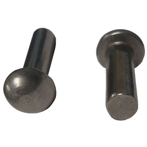 5/32" Diameter X 3/8" Length, Solid 300 Stainless Steel Rivet, Round Head, Plain Finish (Pack of 1/2 LB - Approximately 150 Pieces)