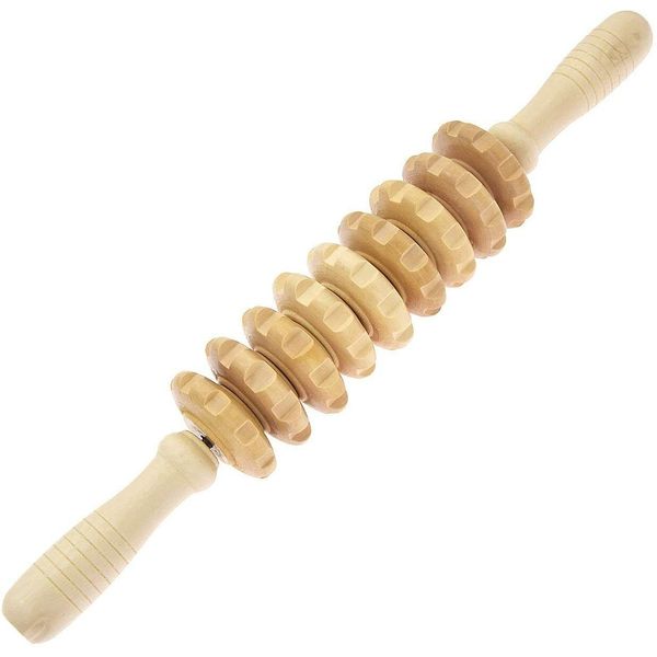 Wood Massage Roller Stick, Muscle Roller Stick for Sore Muscle Pain Relief