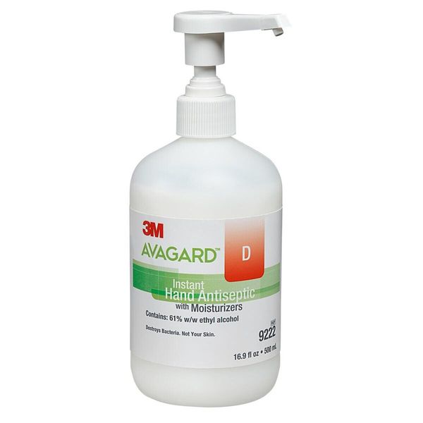 3M Avagard D Instant Hand Sanitizer with Moisturizers 16.9oz Pump bottle