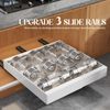 4 Pack Expandable Pull Out Cabinet Organizer 21"Deep with Raising Pad for Framed