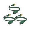 DEWENWILS 3-Pack Extension Cord 3 Ft,2 Prong Extension Cord with Multiple Outlet