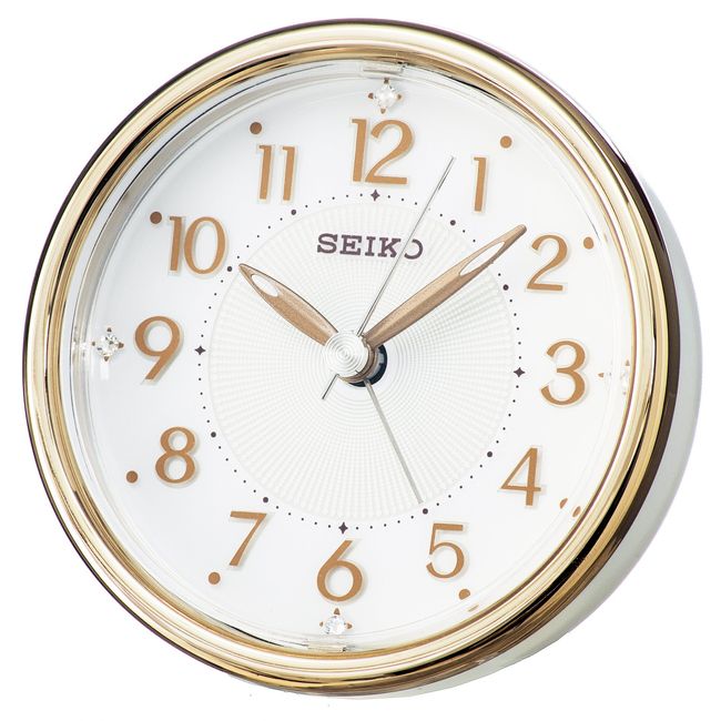 Seiko Clock Alarm Clock Analog EL Backlight Copper Color KR897B SEIKO