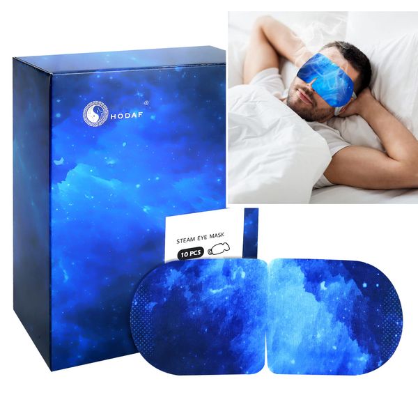 10 Packs Self Heating Steam Steam Eye Mask Warming Eye Mask Eye Sleep Mask Heated, 40 ℃ Comfortable Warming Eye Treatment Masks for Relaxing Dry Eyes Fatigue Improve Sleep Great Gifts for Men Women