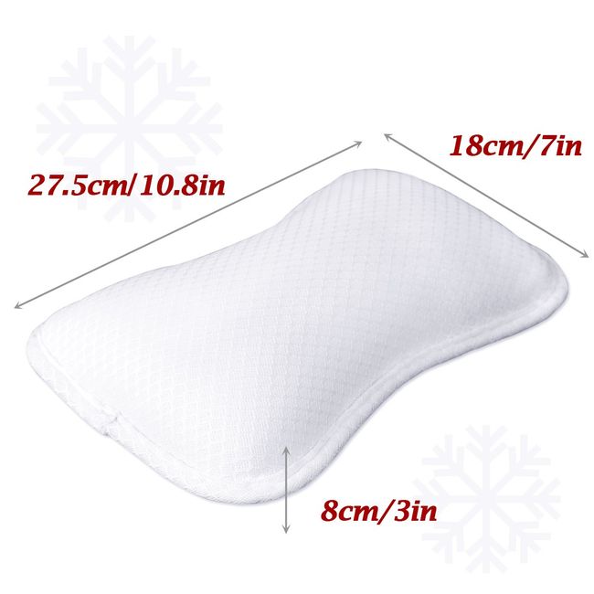 Coastacloud Hot Tub Bath Pillow for Bathtub with Strong Suction Cups, Extra Large Size Pillow Bath Cushion for Bathtub, Hot Tub, Jacuzzi, Home Spa Non-Slip Luxury