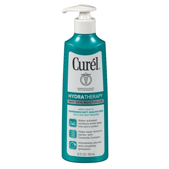 Curel Hydra Therapy 12 Ounce Wet Skin Moisturizer Pump (354ml) (6 Pack)