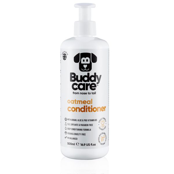 Oatmeal Dog Conditioner by Buddycare - 500ml - Oatmeal Butter Scented Puppy Conditioner with Aloe Vera & Pro Vitamin B5