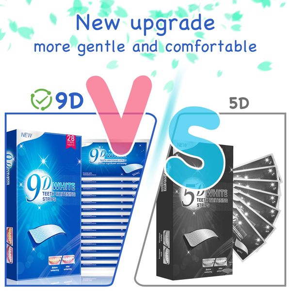 Xumann 28pcs 9D Teeth Whitening Strips, 5D 3D Upgraded Teeth Whitener Strips, White Strips Teeth Whitening