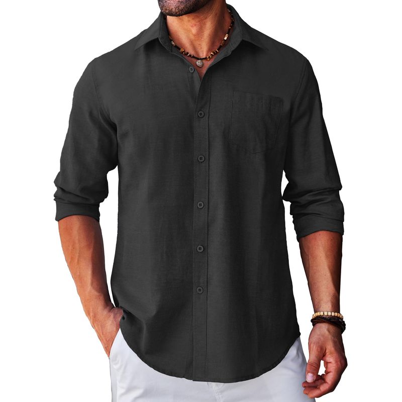 sachin and babi light blue dress Stretch Button Down Shirt Untucked COOFANDY Men's Long Sleeve Dress Shirt