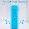OSTENT Motion Sensor Remote Controller + Wired Nunchuck Combo Compatible for Nintendo Wii Console Color Blue