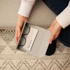 LAGO TERRA Premium Triangular Foldable Glasses Case - Grey