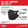 Milwaukee Black 3-Layer Reusable Performance Structured Face Mask Small/Medium