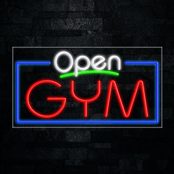 Gym LED Neon Sign 33"L x 18"H #35748