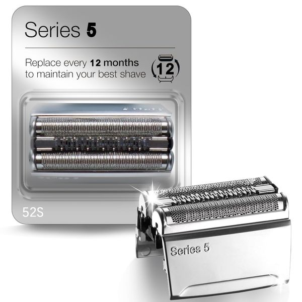52S Scherkopf Kompatibel mit Braun Series 5, 52S Scherblatt für Braun Series 5, Ersatzklingen Klingen Rasierkopf für Braun Rasierer Herren 5030s 5147s 5145s