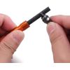 2pcs Compact Fire Starter With Scraper Striker Replaceable Threaded Ferro Rod Fl