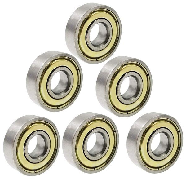 TAIANJI Kugellager 10mm x 30mm x 9mm Double Shielded Rillenkugellager Metall Kugellager für 3D drucker, Skateboard Roller Inline Skates etc(6 Stück)