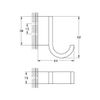GROHE Selection Robe Hook, Concealed Fastening, Chrome 41039000