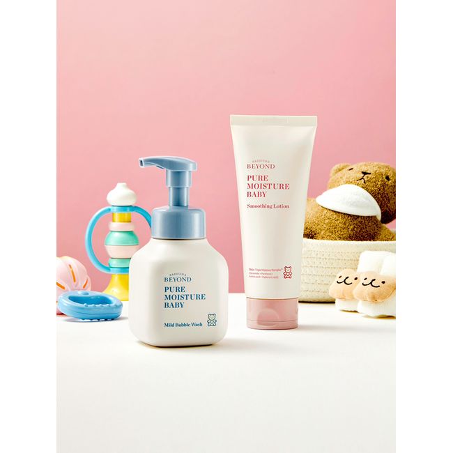 [Beyond] NEW! 2 types of Pure Moisture Baby Smoothing Lotion 200 mL &amp; Pure Moisture Mild Bubble Wash 350 mL