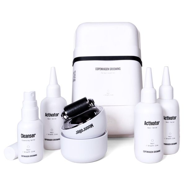 Copenhagen Grooming Haarwachstum Beschleunigen Set für Männer mit Haar Wachstum Serum, Dermaroller für Hair growth & Derma Roller-Reiniger - Verlangsamt Haarausfall (150 Tage Vorrat)
