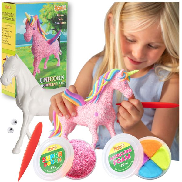 TOYLI Unicorn Modeling Art, Unicorn Art Craft Kit, Unicorn Arts and Crafts for Kids 4-6, Unicorn Arts and Crafts for Kids