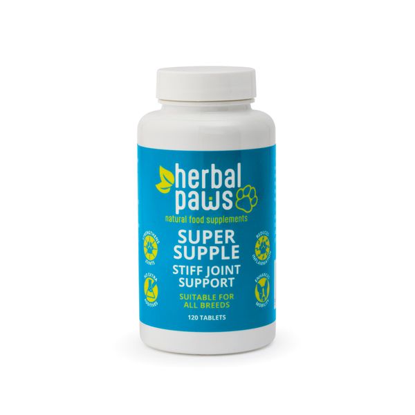 Herbal Paws Super Supple Stiff Joint Support Capsules for Dogs - 60 Capsules